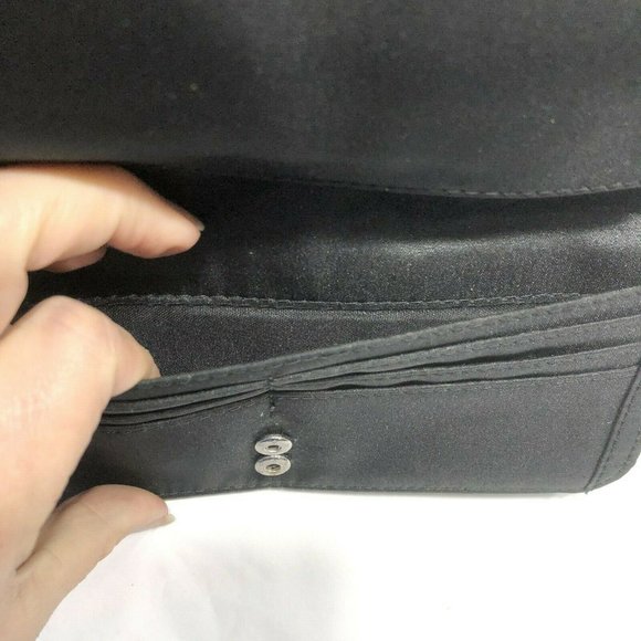 Target Green Faux Patent Leather Chain Strap Bi-fold Womens Wallet Clutch - Picture 8 of 12